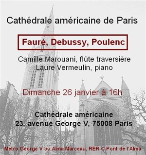 Affiche de Concert musique française flûte traversière et piano