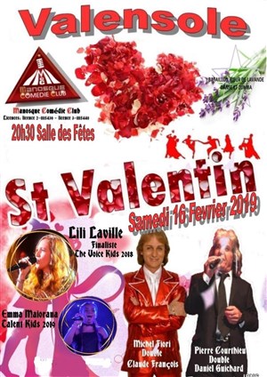 Affiche de Soirée dansante ST Valentin | avec en 1ère partie les The Voice Kids 2018