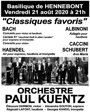 Affiche de Classiques favoris Bach / Haendel | Hennebont
