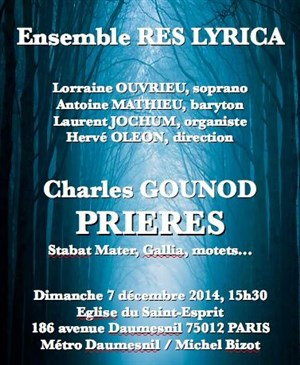 Affiche de Charles Gounod, prières...