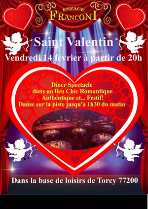 Affiche de Soirée dîner spectacle spéciale Saint Valentin