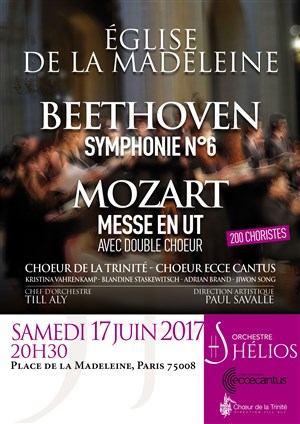 Affiche de Messe en Ut mineur de Mozart, Symphonie 6 de Beethoven