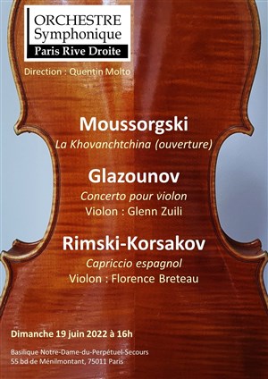 Affiche de Concert Moussorgsky : Glazounov / Rimski-Korsakov