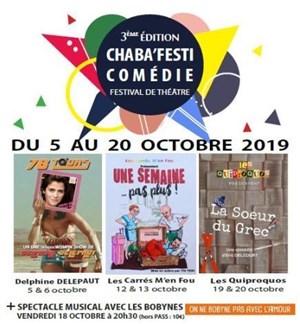 Affiche de Festival de théâtre Chaba'FestiComédie | 3ème édition