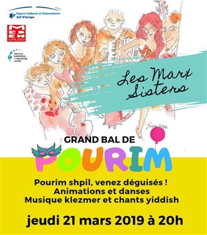 Affiche de Grand bal de Pourim avec les Marx Sisters