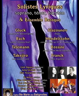 Affiche de Solistes Lyriques Coréens : soprano, ténor, baryton & ensemble baroque