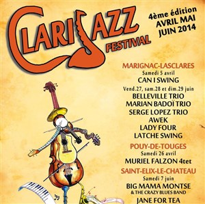 Affiche de Festival Clarijazz, Marian Badoi Trio ,Serge Lopez Trio, Awek