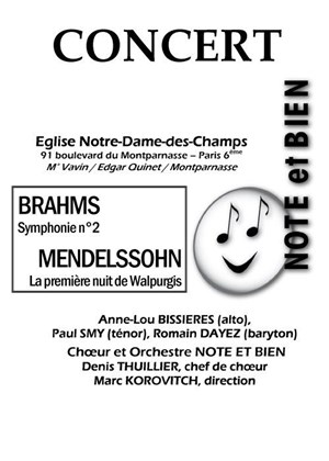 Affiche de Concert Note et Bien