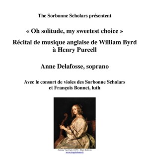 Affiche de Récital de musique anglaise de William Byrd à Henry Purcell | O solitude, my sweetest choice