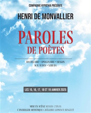 Affiche de Paroles de poètes