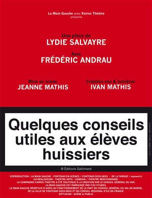 Affiche de Frédéric Andrau dans Quelques conseils utiles aux élèves huissiers