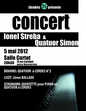 Affiche de Ionel Streba et Quatuor Simon