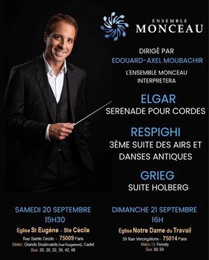 Affiche de Symphonies pour Orchestre à Cordes : Elgard, Respighi, Grieg