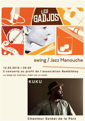 Affiche de Concert caritatif : les Gadjos + Kuku