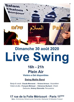 Affiche de Live Concert 100% swing en plein air