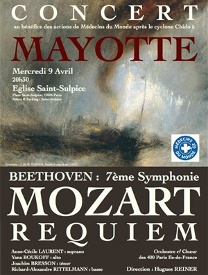 Affiche de Requiem de Mozart et 7ème symphonie de Beethoven