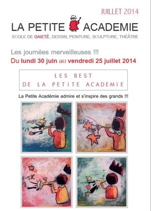 Affiche de Stage de peinture et de sculpture enfant à la petite académie
