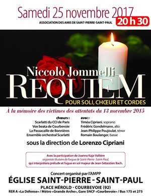 Affiche de Messe de Requiem de Niccolò Jommelli pour soli, choeur et orchestre