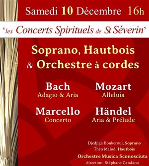 Affiche de Concert Baroque pour Soprano, Hautbois & Orchestre à cordes