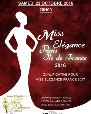 Affiche de Election Miss Élégance Paris Île de France 2016