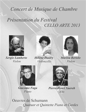 Affiche de Musique de Chambre - Présentation du Festival Cello Arte 2013