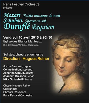 Affiche de Duruflé et Schubert par le Choeur Hugues Reiner
