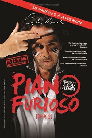 Affiche de Gilles Ramade dans Piano Furioso | Opus 2