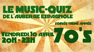 Affiche de Soirée Music-Quiz animée 70's