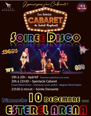Affiche de Soirée disco | Les soirées cabaret de Saint-Raphaël
