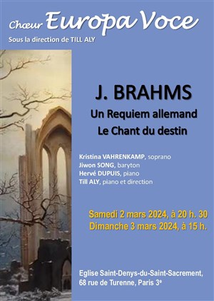 Affiche de Brahms: Un Requiem Allemand et le Chant du Destin