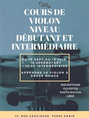 Affiche de Cours de Violon et de Solfege pour débutants