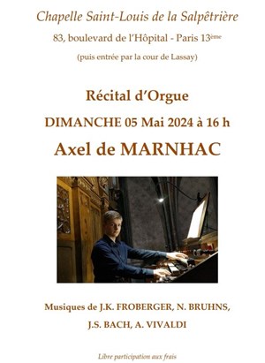 Affiche de Récital d'orgue Axel de Marnhac