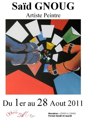 Affiche de Exposition du peintre Saïd Gnoug