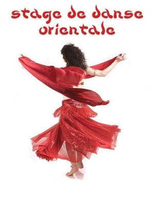 Affiche de Stage de danse Orientale tous niveaux | Thème Modern Oriental et voile