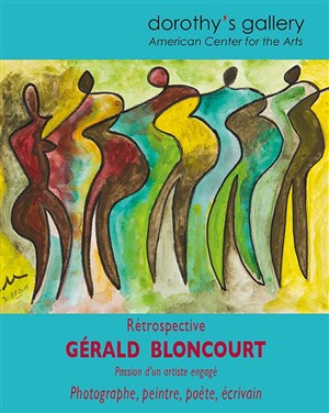 Affiche de Vernissage de la rétrospective Gérald Bloncourt