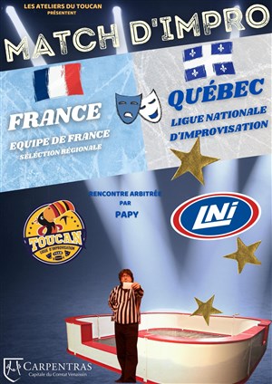 Affiche de Match d'impro : France / Quebec - Toucan / LNI