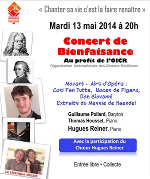 Affiche de Concert de bienfaisance au profit de l'OICR