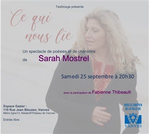Affiche de Sarah Mostrel | Ce qui nous lie