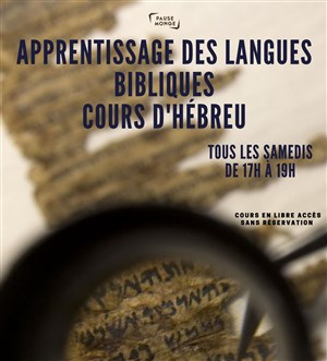Affiche de Apprentissage des langues bibliques : cours d'hébreu