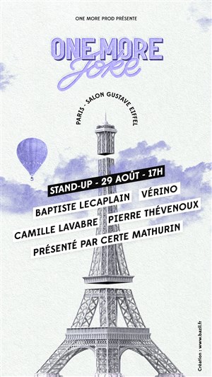 Affiche de One More Joke x Tour Eiffel | Baptiste Lecaplain & Friends