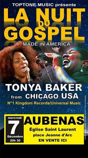 Affiche de La Nuit du Gospel avec Tonya Baker