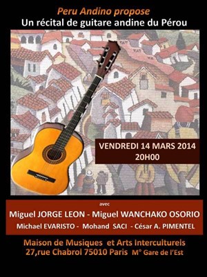 Affiche de Récital de guitare andine du Pérou