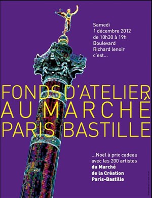 Affiche de Marc Parmentier expose aux fonds d'atelier du marché Bastille