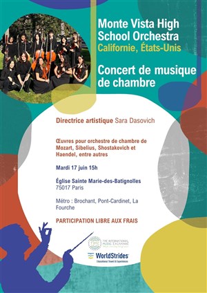 Affiche de Orchestre à cordes avec piano venu des USA