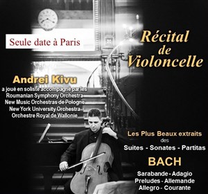 Affiche de Récital de Violoncelle : J.S. Bach