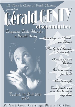 Affiche de Gérald Genty