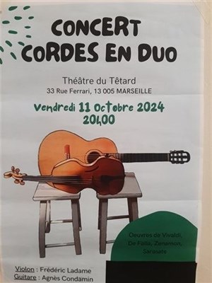 Affiche de Concert cordes en duo, Violon & Guitare