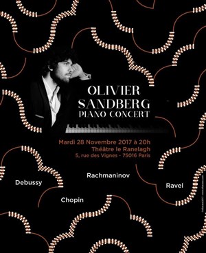 Affiche de Olivier Sandberg joue Debussy Ravel Chopin Rachmaninoff