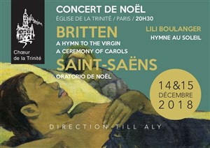 Affiche de Concert de Noël : Britten et Saint-Saëns