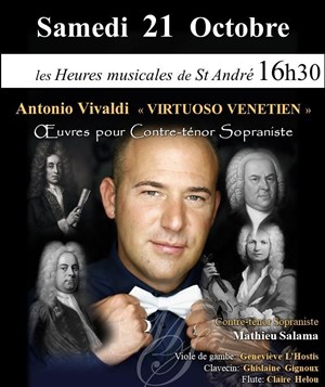 Affiche de Antonio Vivaldi "Virtuoso venetien" Oeuvres pour Contre-ténor Sopraniste
